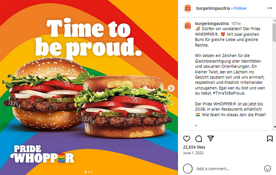 Burger King lanzó publicidad para el mes del orgullo LGBT y no dejó un buen sabor de boca