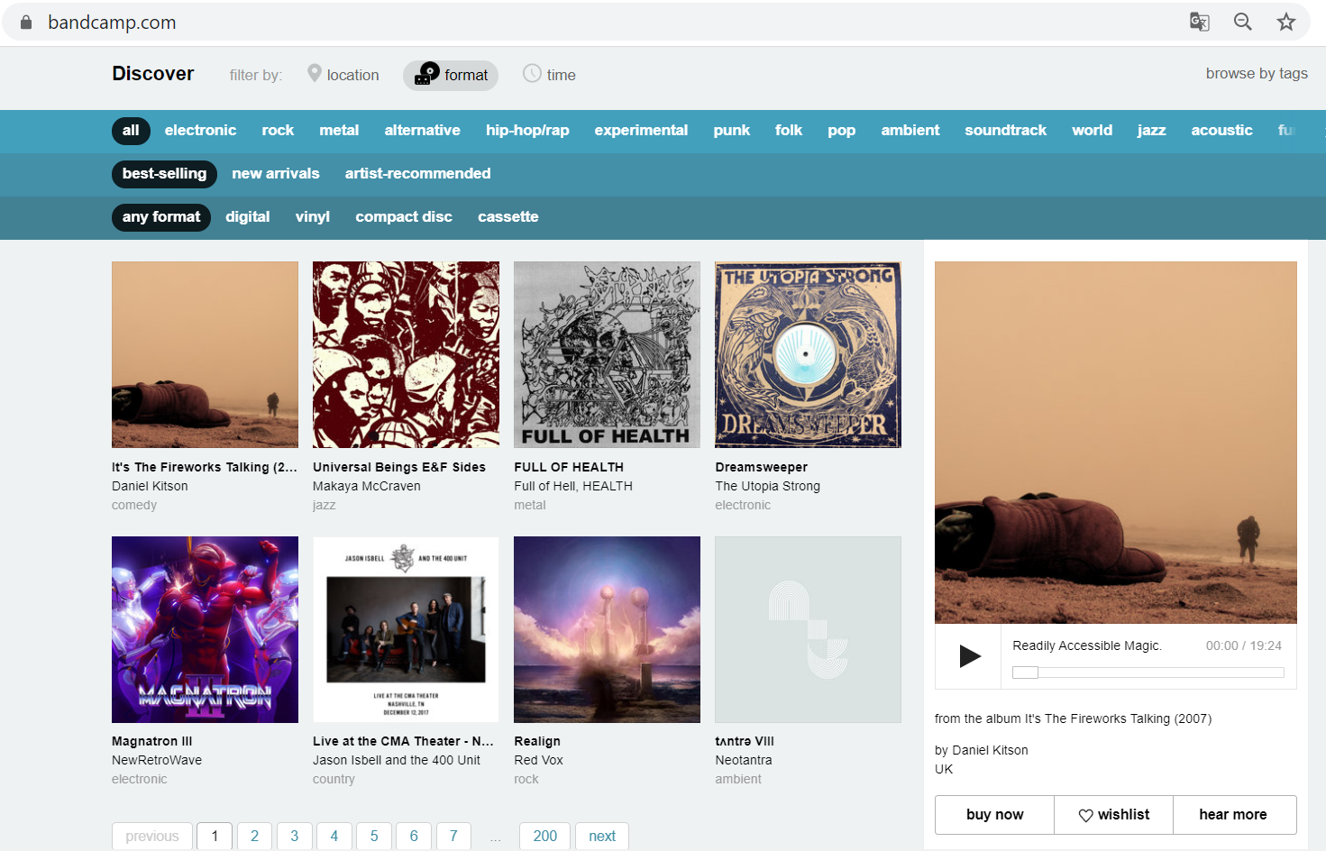 BandCamp Discover BandCamp Discover