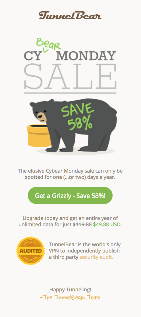 cyber monday email example cyber monday email example