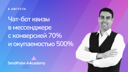 Чат-бот квизы в мессенджере с конверсией 70% и окупаемостью 500% 