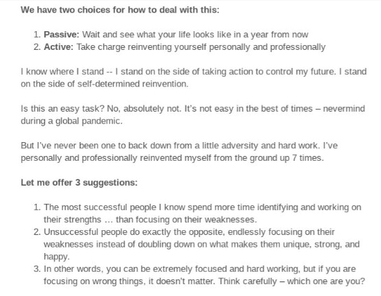 example of email to promote online course