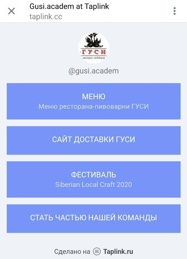 Пример оформления мультиссылки Пример оформления мультиссылки