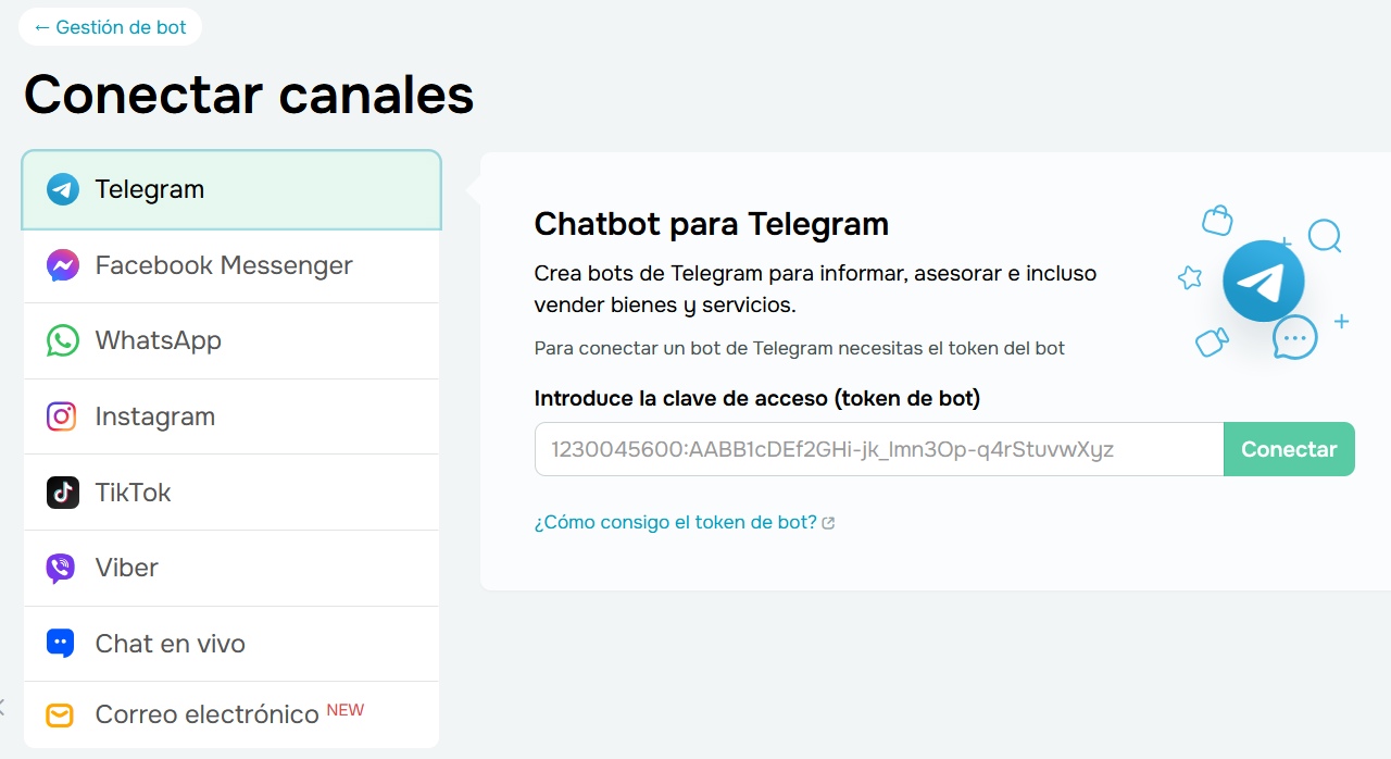 SendPulse ofrece chatbots para Telegram