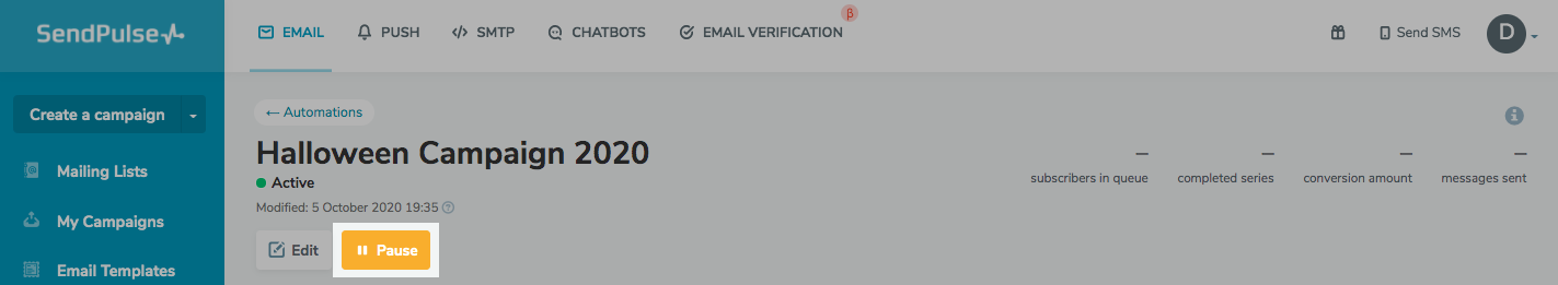 pausing email flow pausing email flow