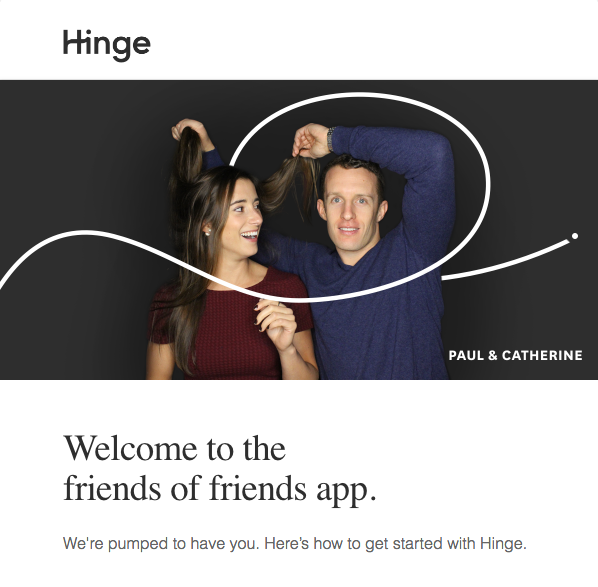 hinge email newsletter design