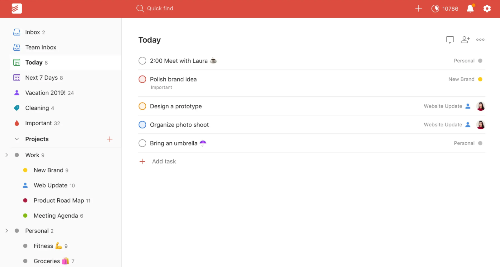 todoist time-management tool