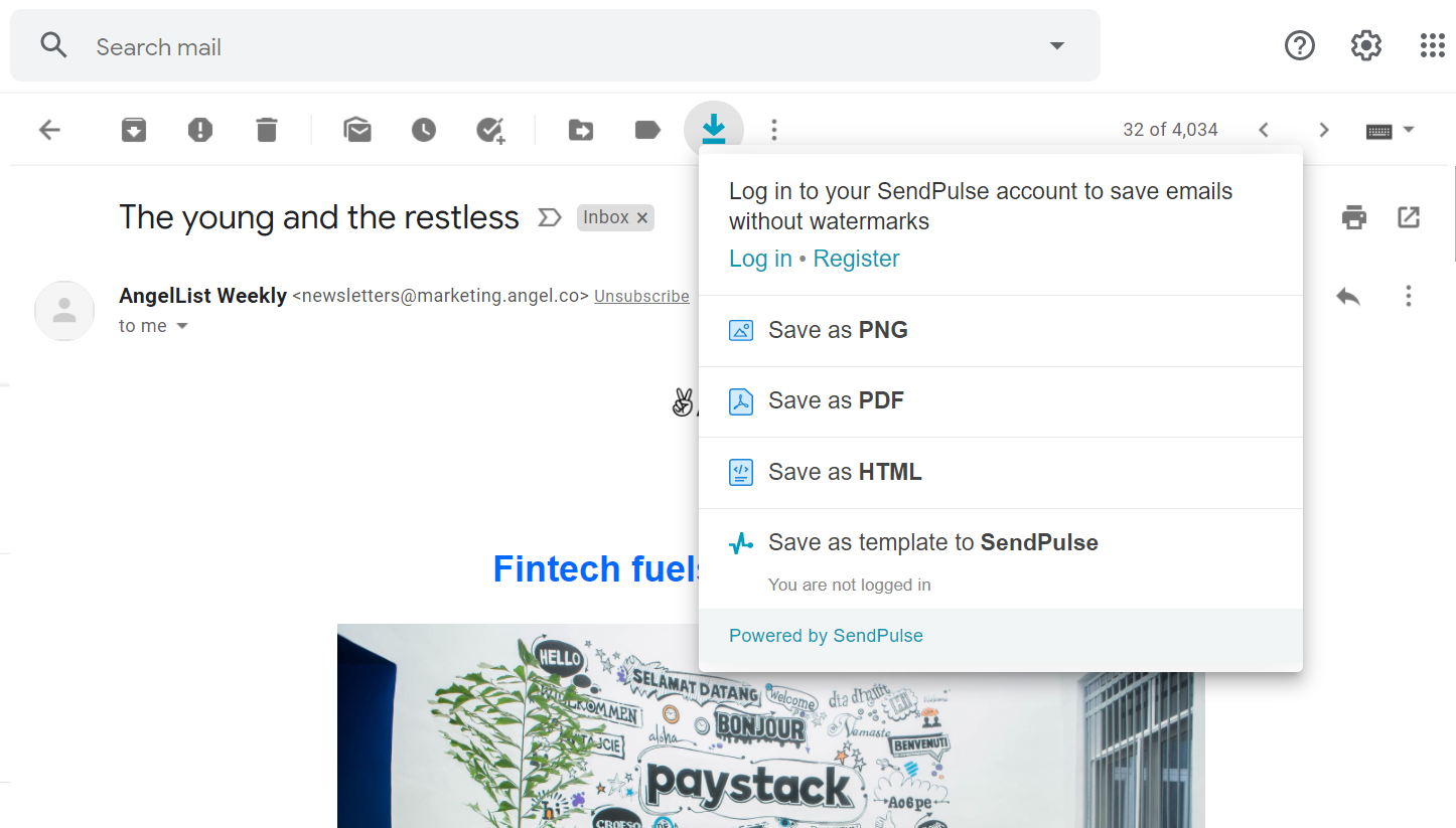 SendPulse'ın küçük ama yararlı bir özelliği, rakiplerinizin e-postalarını kaydetmenize ve analiz etmenize yardımcı olacaktır