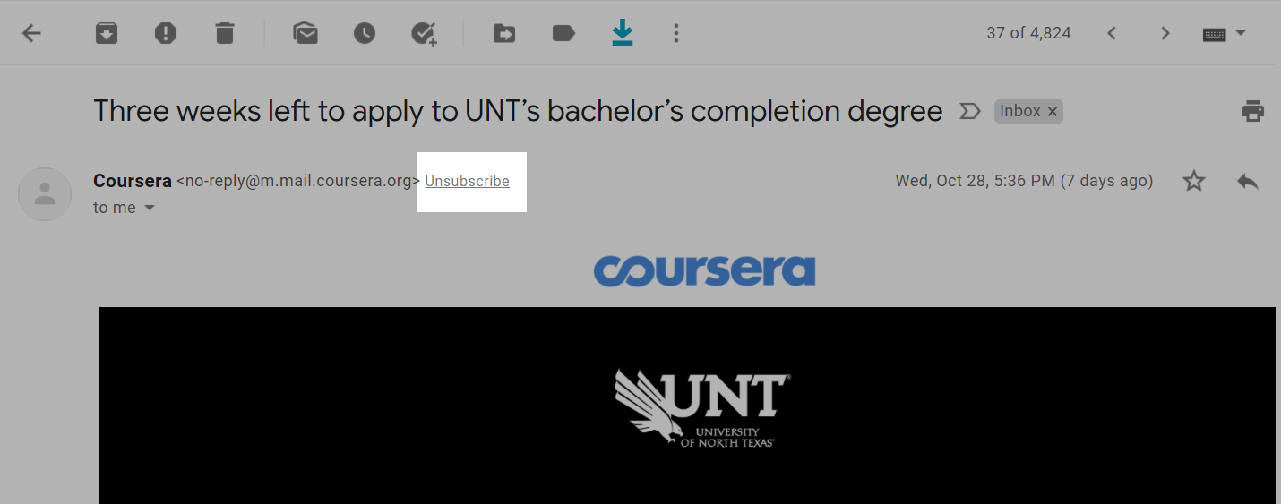 unsubscribe option unsubscribe option