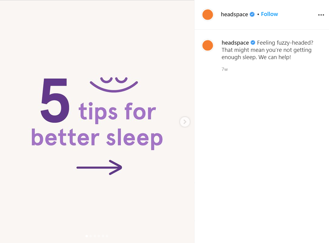 headspace repurposed content example