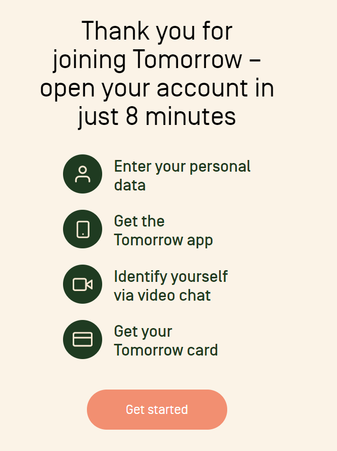 O Tomorrow é um sistema bancário que ajuda os usuários a conseguir um novo cartão em minutos