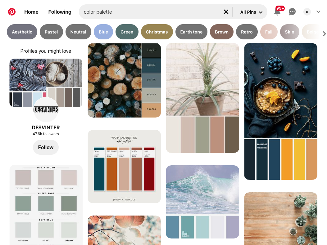 На Pinterest можно найти много цветовых сочетаний На Pinterest можно найти много цветовых сочетаний