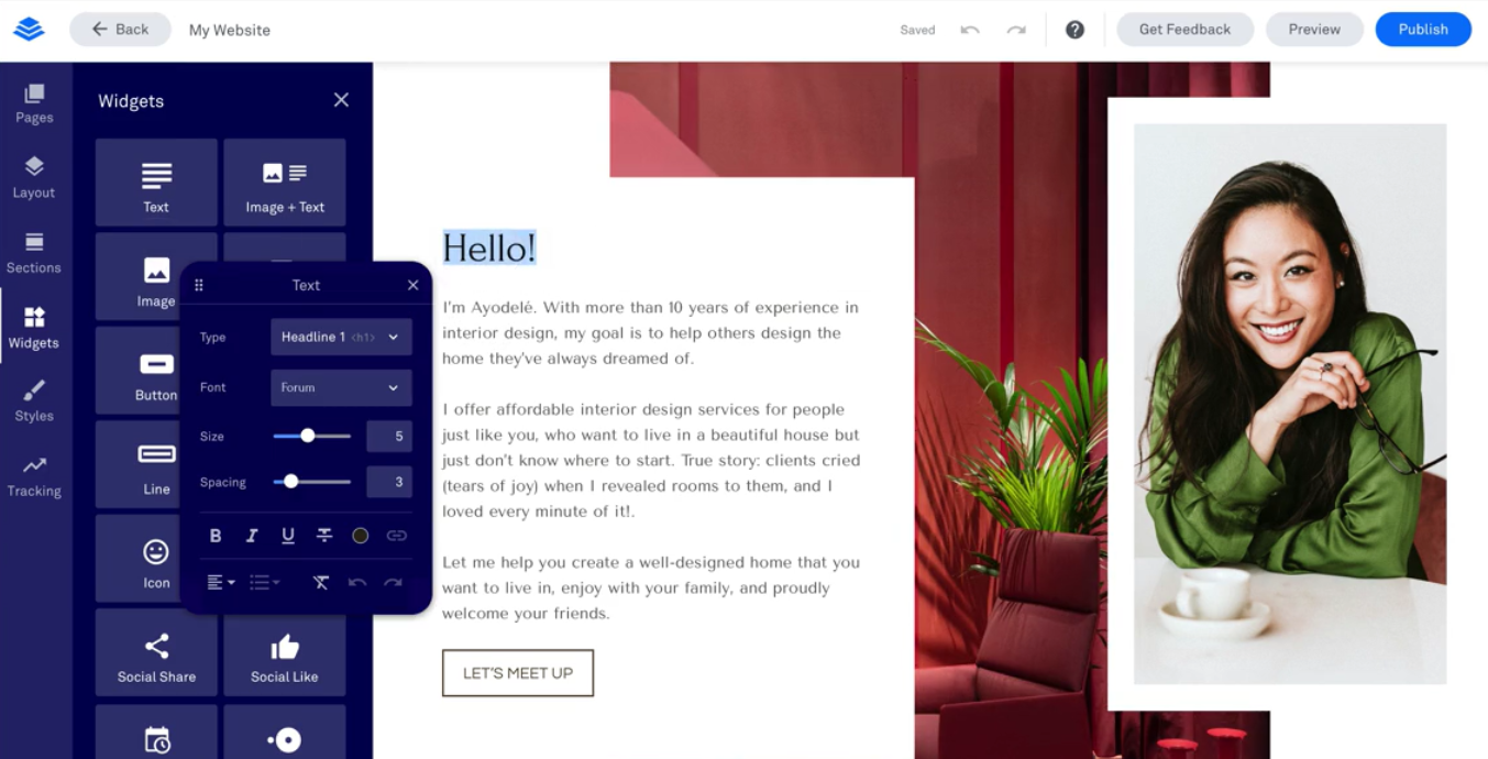 Leadpages interface