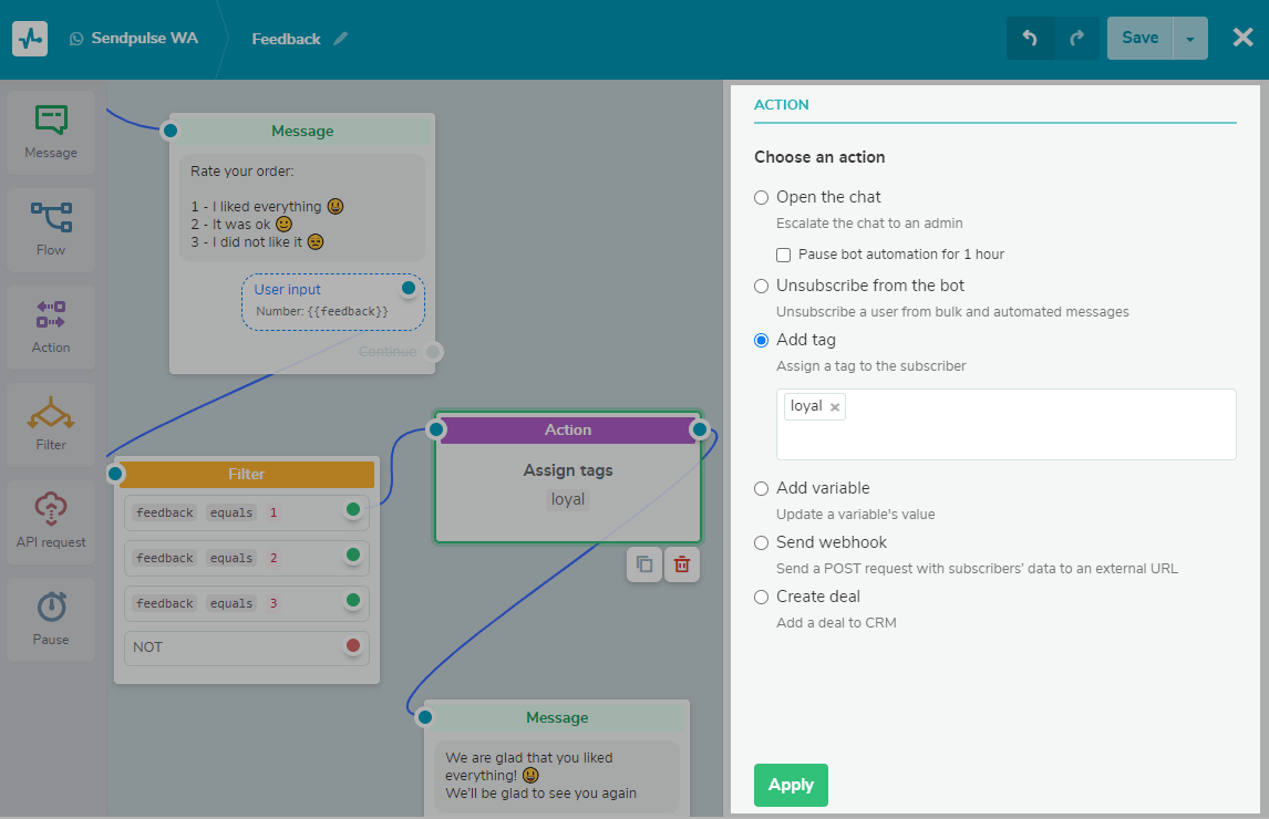 making whatsapp bot with sendpulse making whatsapp bot with sendpulse