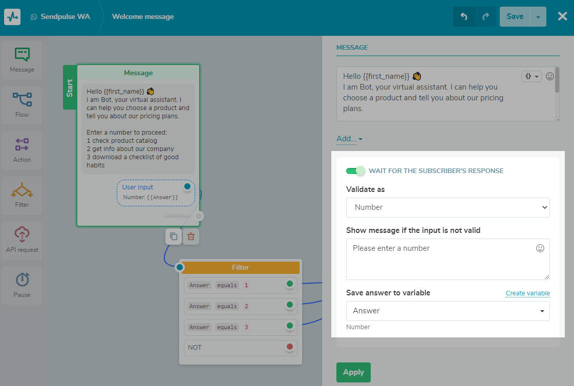 making whatsapp chatbot with sendpulse making whatsapp chatbot with sendpulse