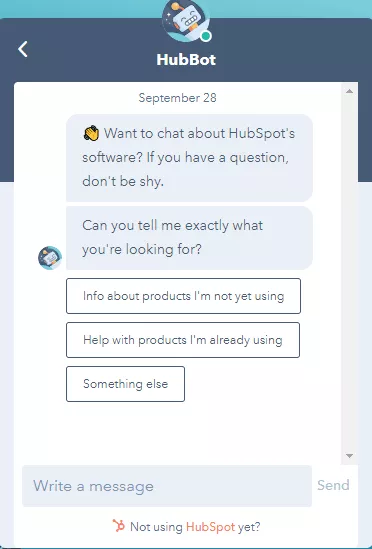 chatbot example