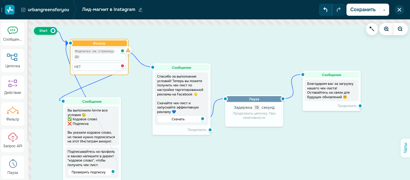 Настройка чат-бота SendPulse Настройка чат-бота SendPulse