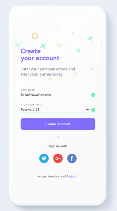 form with inline field verification form with inline field verification