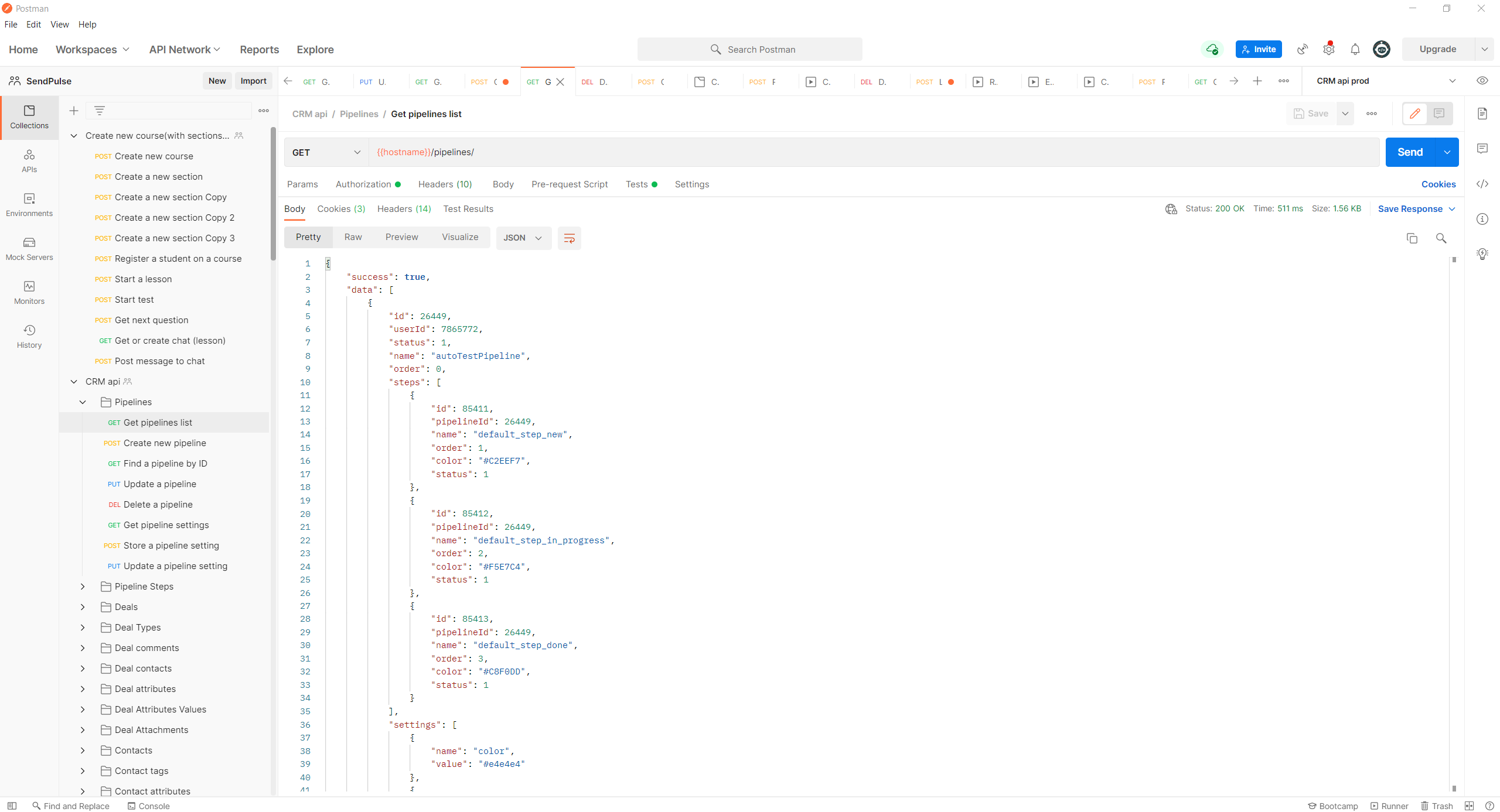 Ответ на запрос API в Postman Ответ на запрос API в Postman