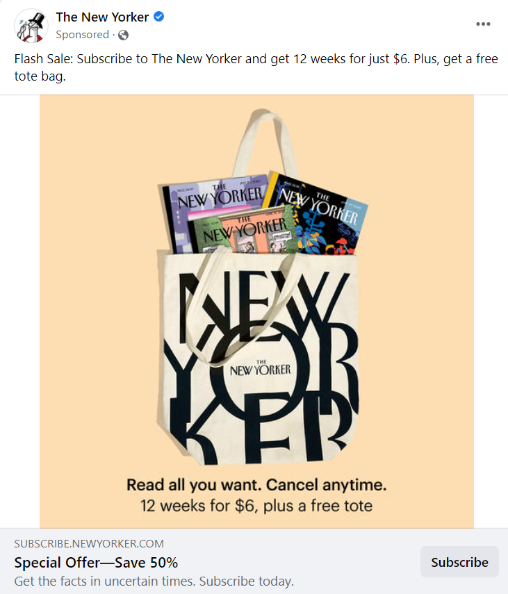 ad on Facebook ad on Facebook