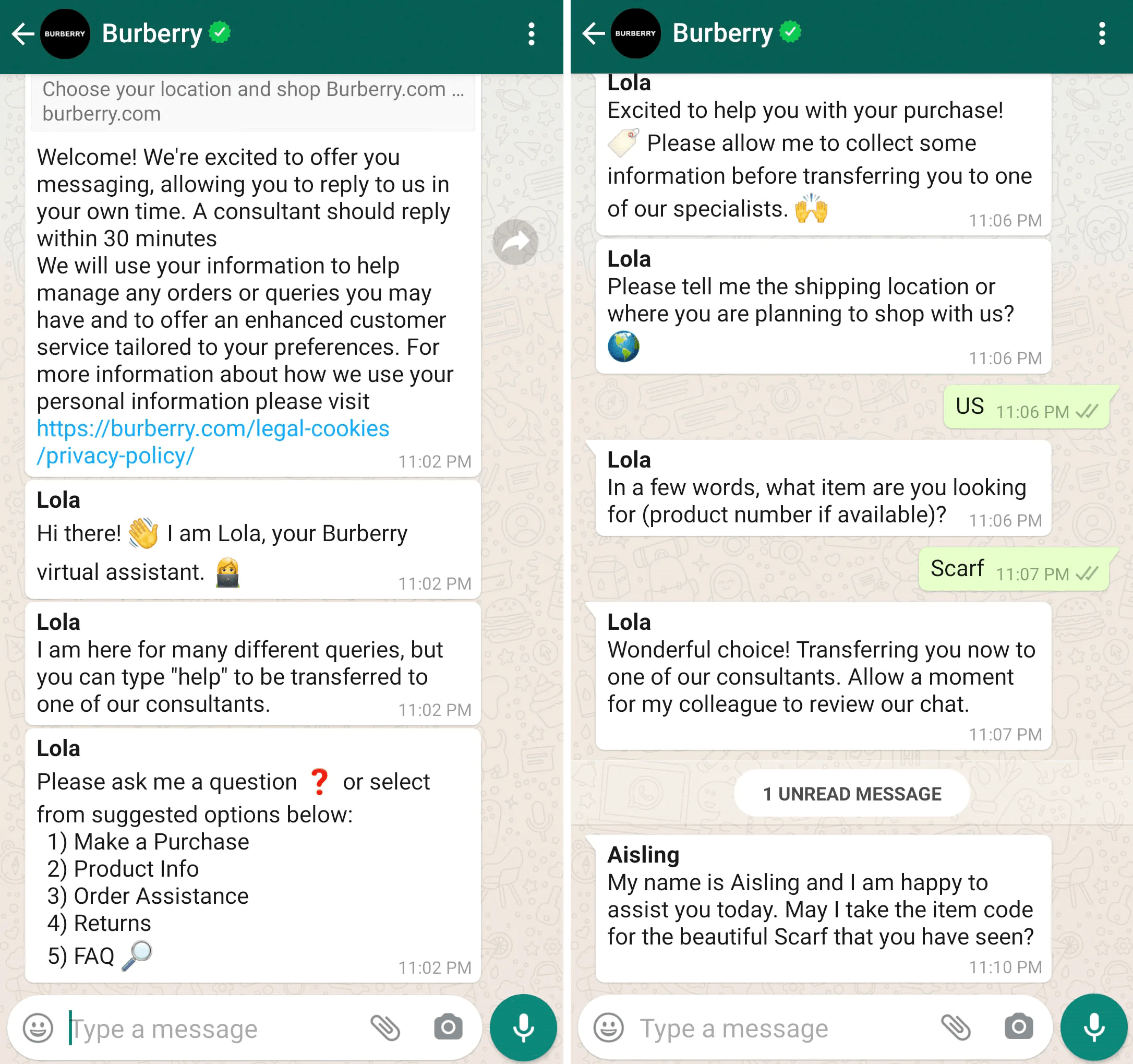 A Burberry usa o WhatsApp para fornecer consultas pessoais e ajuda A Burberry usa o WhatsApp para fornecer consultas pessoais e ajuda