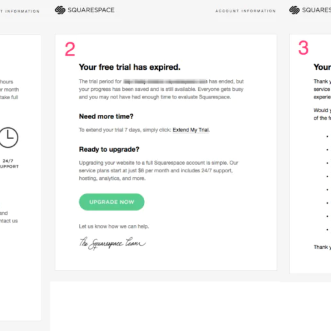 Exemplo de sequência de e-mails de renovação. Esta sequência de e-mails são ótimos exemplos de e-mails de renovação.