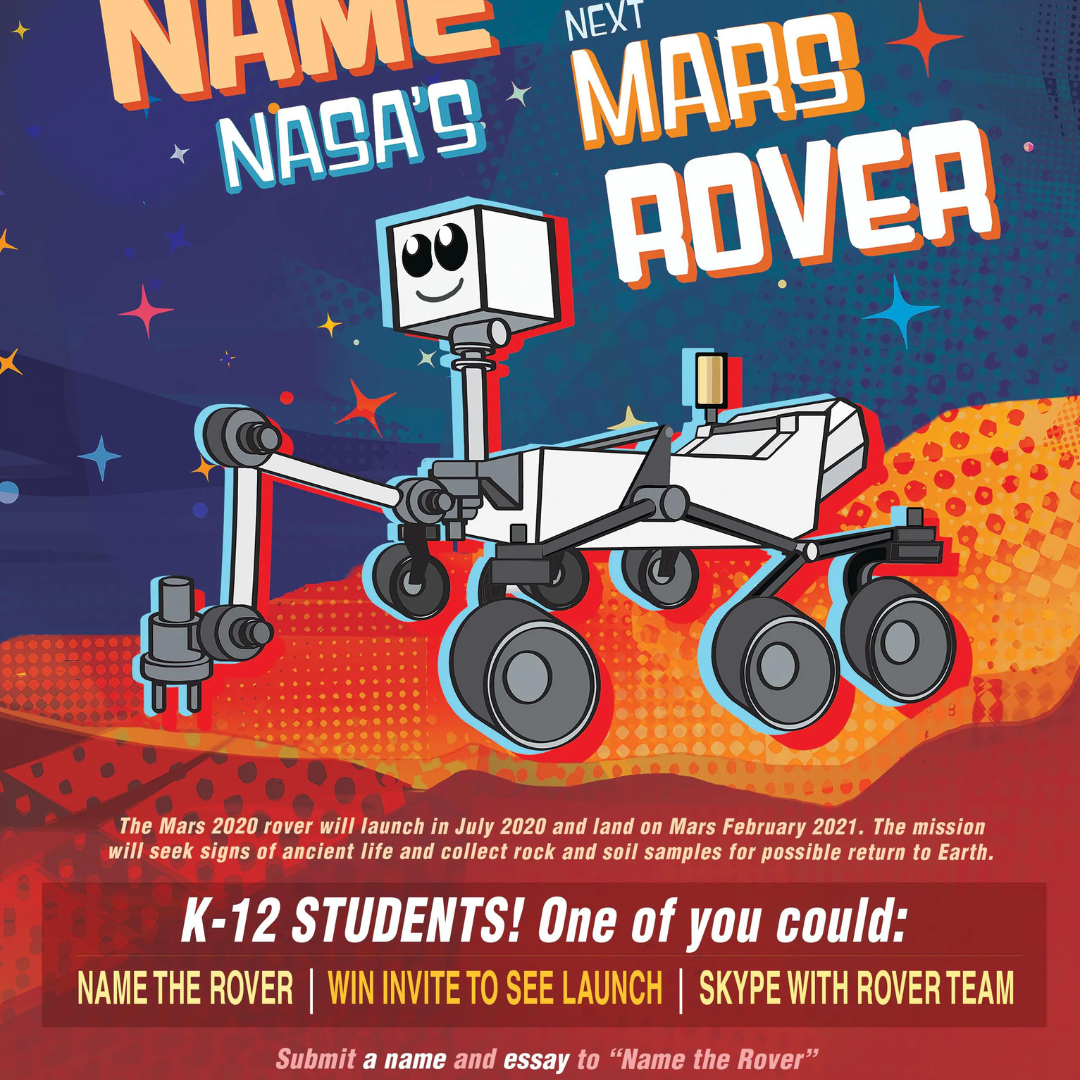 A NASA promoveu um concurso para escolher o nome de uma espaçonave. A NASA agregou valor ao dar a oportunidade do público escolher o nome de uma espaçonave.