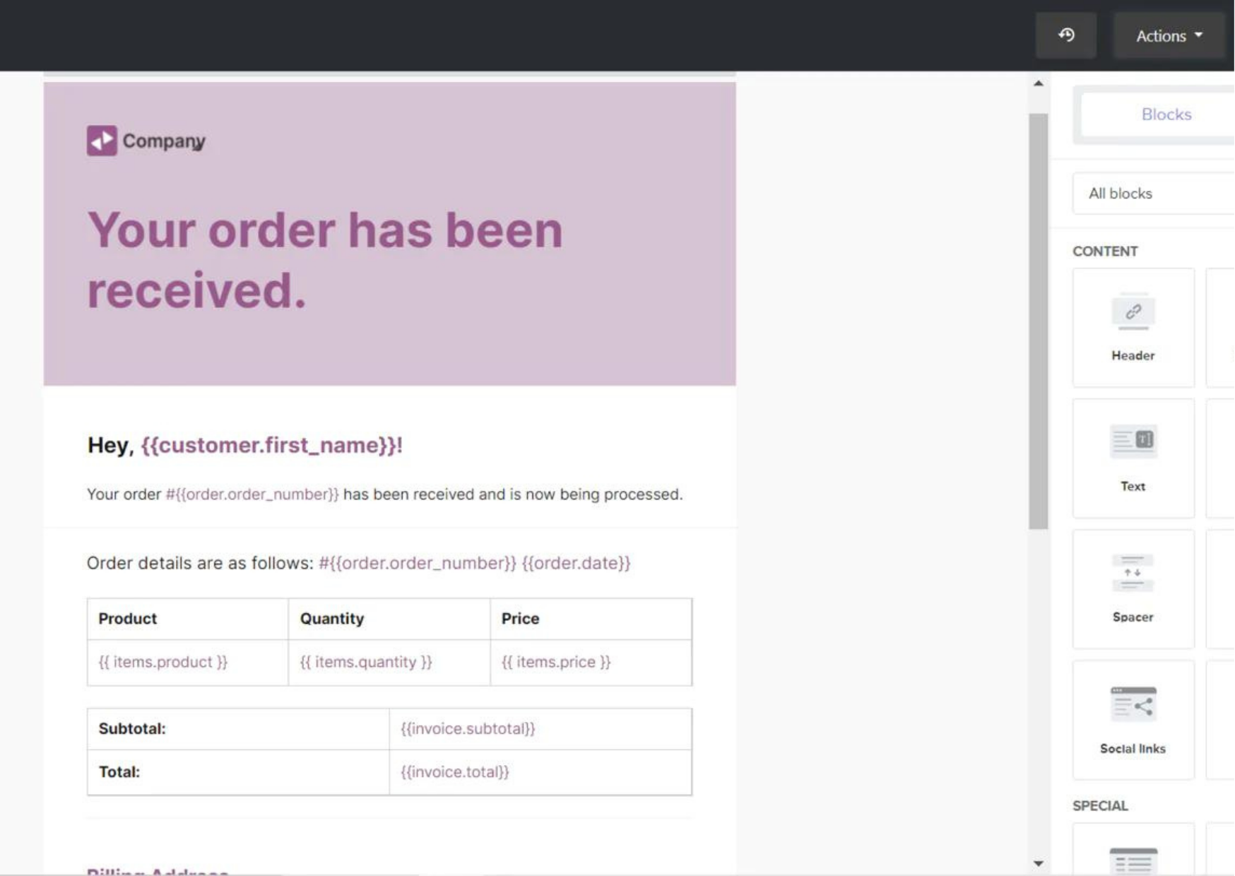 Exemplo da interface do MailerSend. Interface do MailerSend.