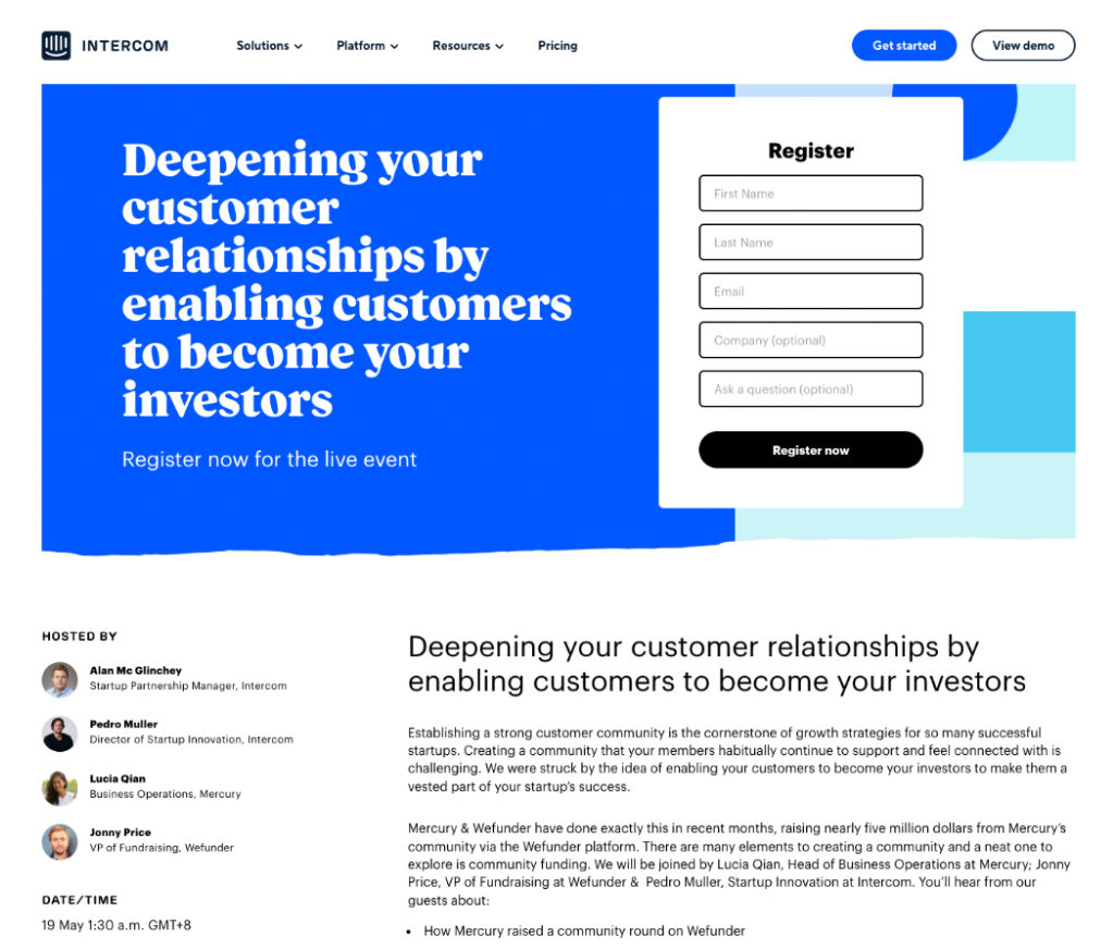 webinar landing page webinar landing page
