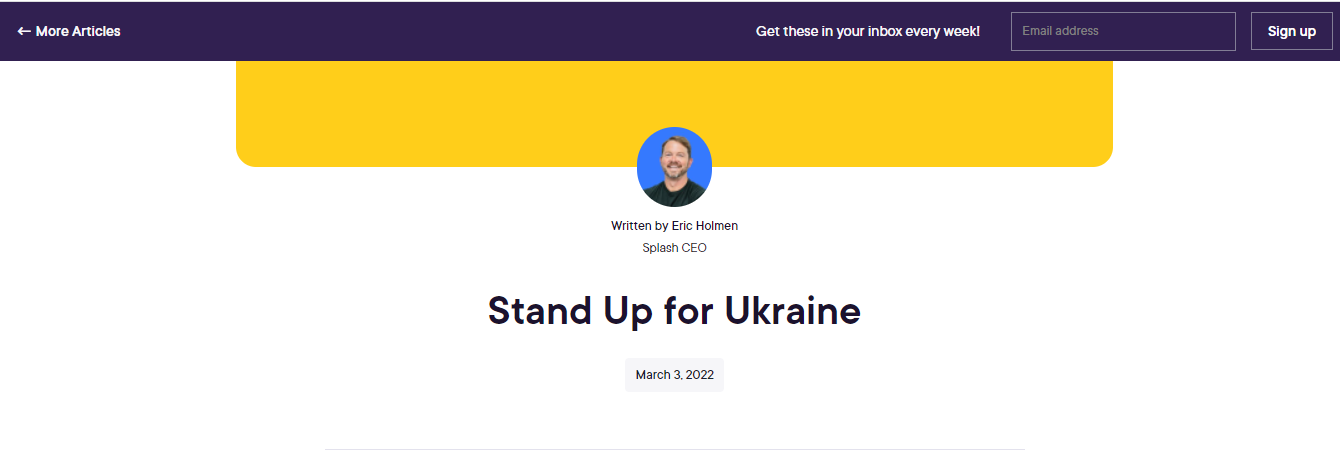 Стаття на підтримку українців