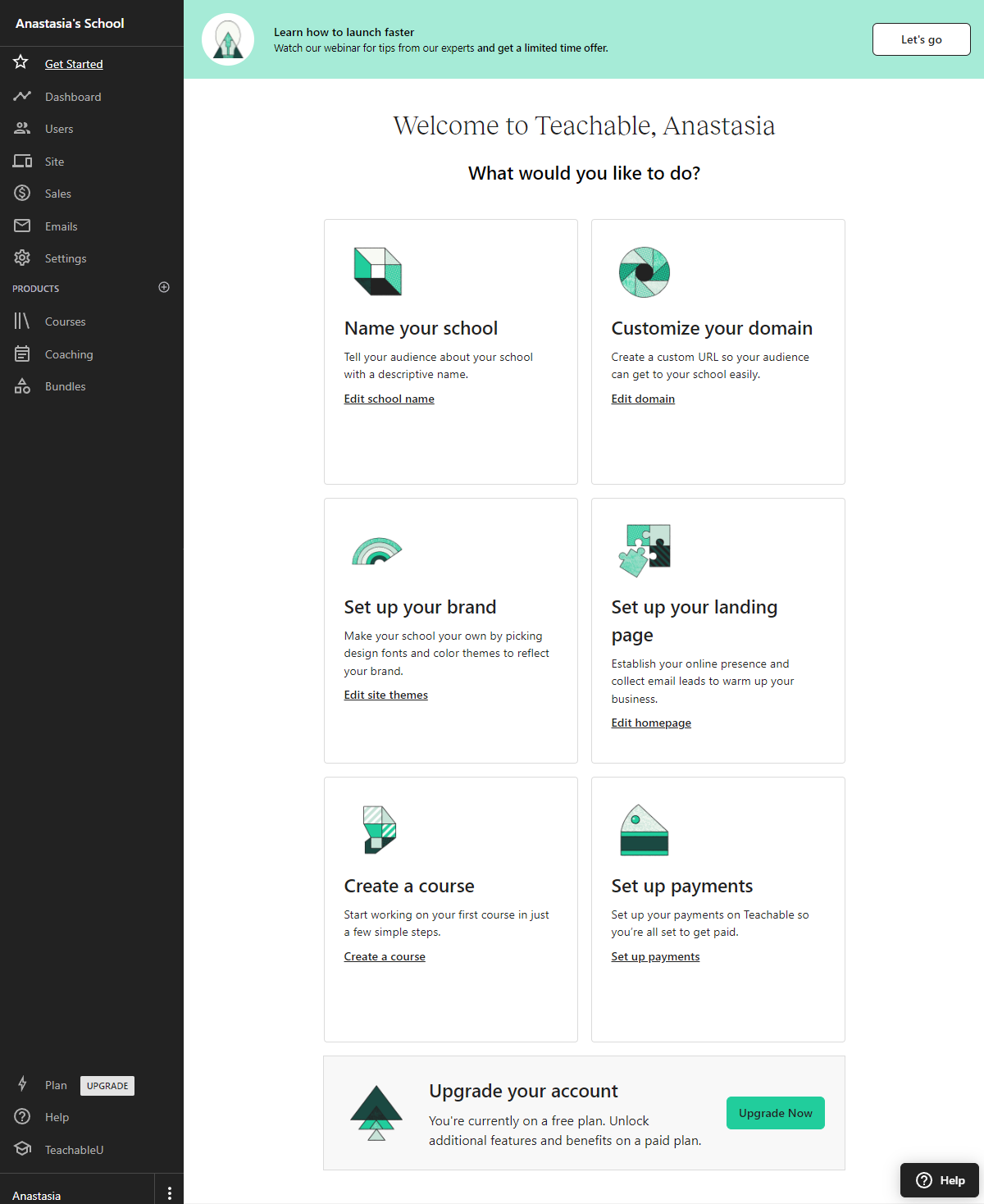 Интерфейс платформы для онлайн-школы Интерфейс платформы для онлайн-школы