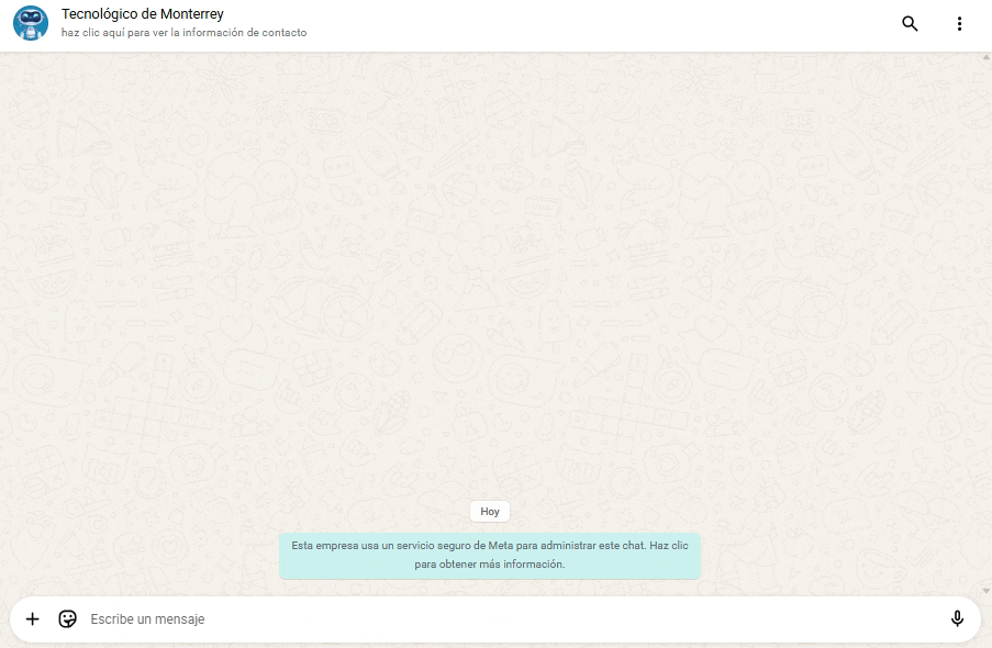 Chatbot para WhatsApp del Tec de Monterrey