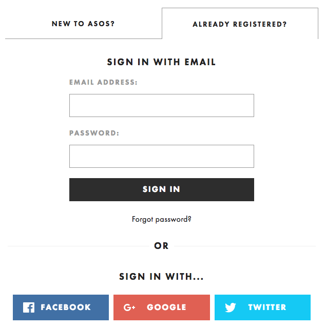 sign-in options