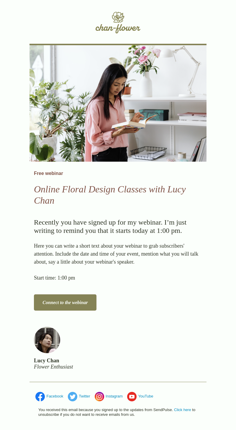 Online course email template