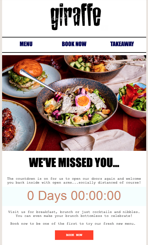restaurant email