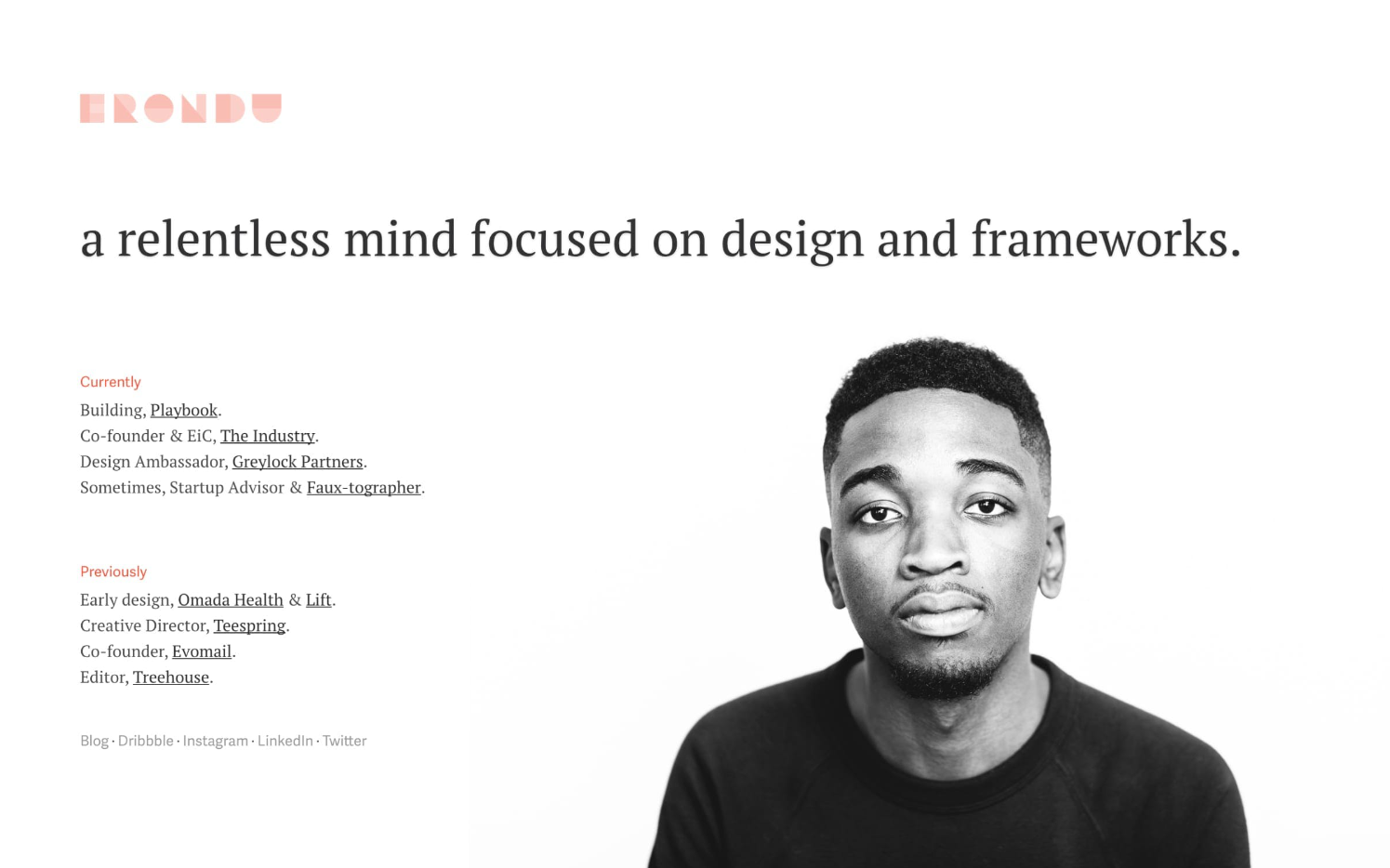 Personal website example