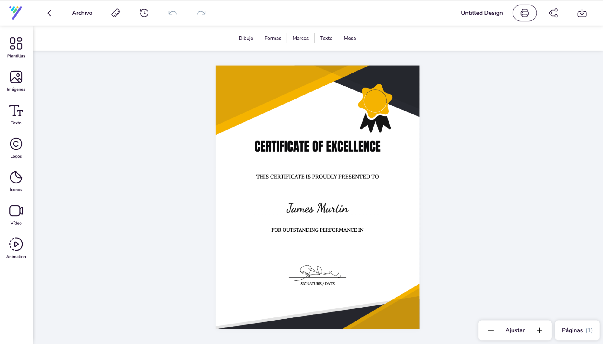 Desygner the puede apoyar con tu curso en línea al crear certificados Desygner the puede apoyar con tu curso en línea al crear certificados