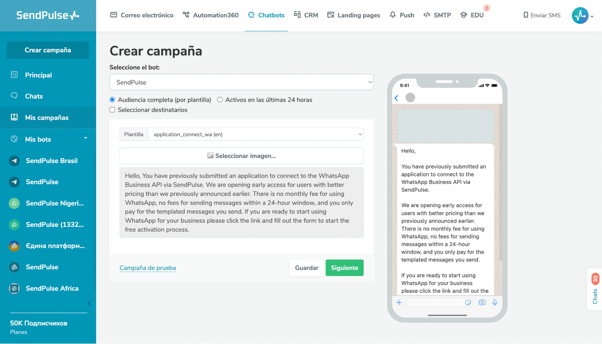 Con SendPulse puedes crear chatbots para tu cuenta empresarial en WhatsApp Con SendPulse puedes crear chatbots para tu cuenta empresarial en WhatsApp