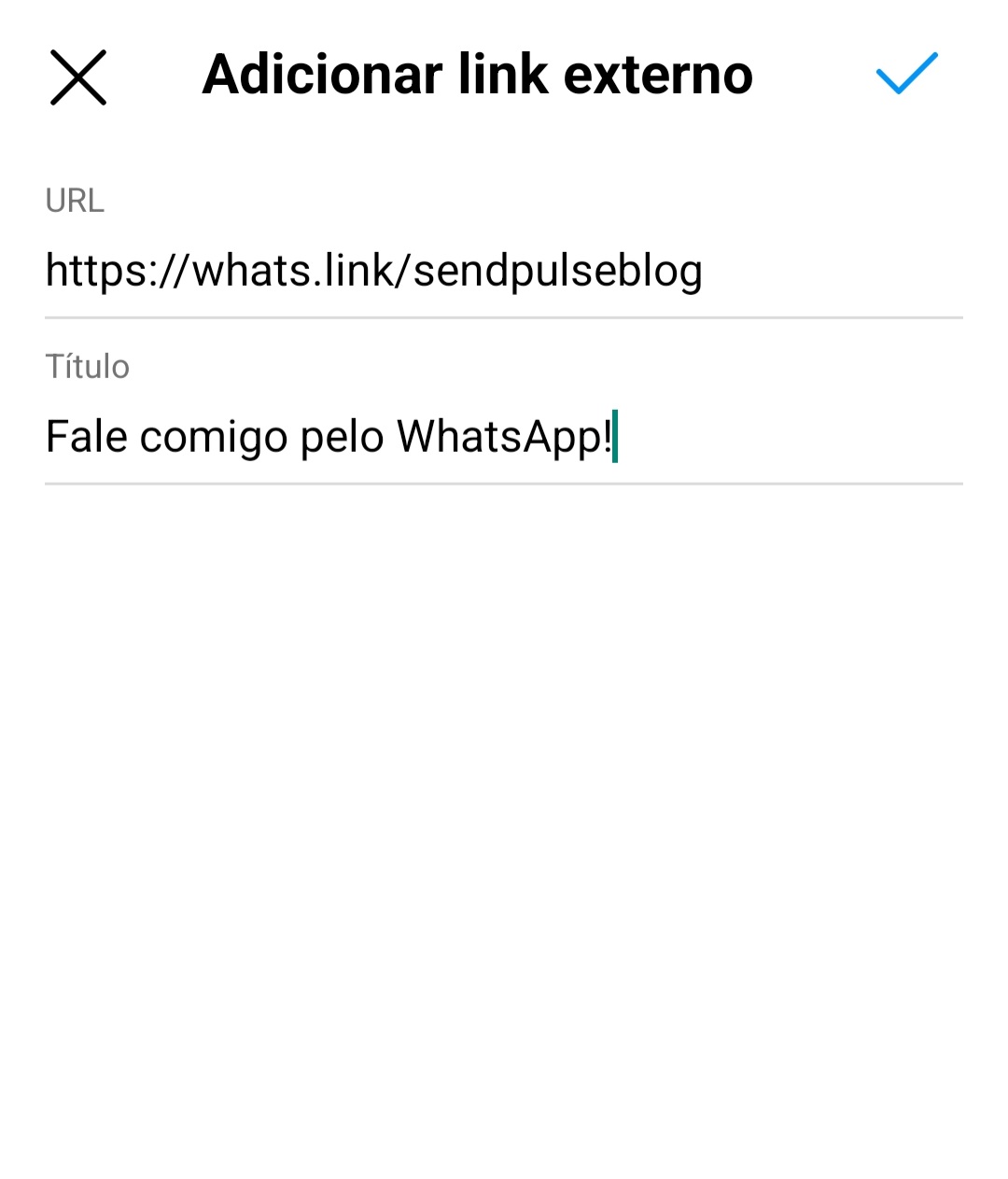 Depois de gerar o link do WhatsApp e personalizá-lo, coloque-o na bio do seu Instagram. Depois de gerar o link do WhatsApp e personalizá-lo, coloque-o na bio do seu Instagram.