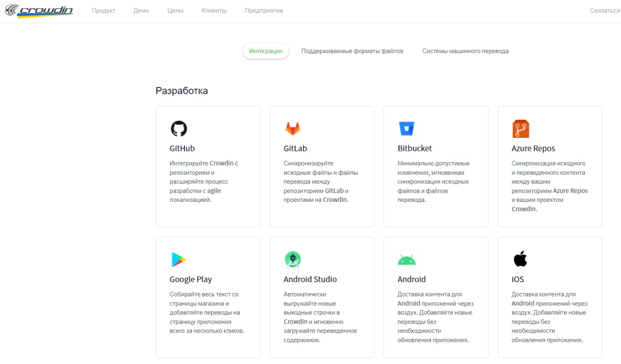 Варіанти інтеграції платформи Crowdin зі сховищем розробника Варіанти інтеграції платформи Crowdin зі сховищем розробника