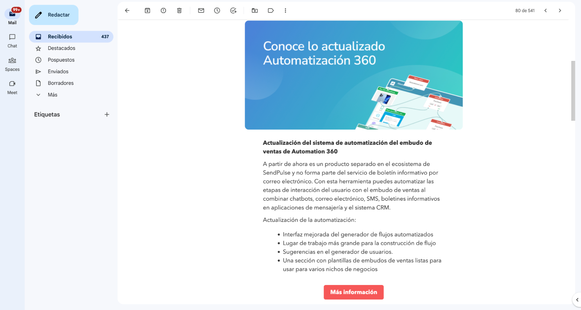 Ejemplo de mailing con contenido relevante Ejemplo de mailing con contenido relevante