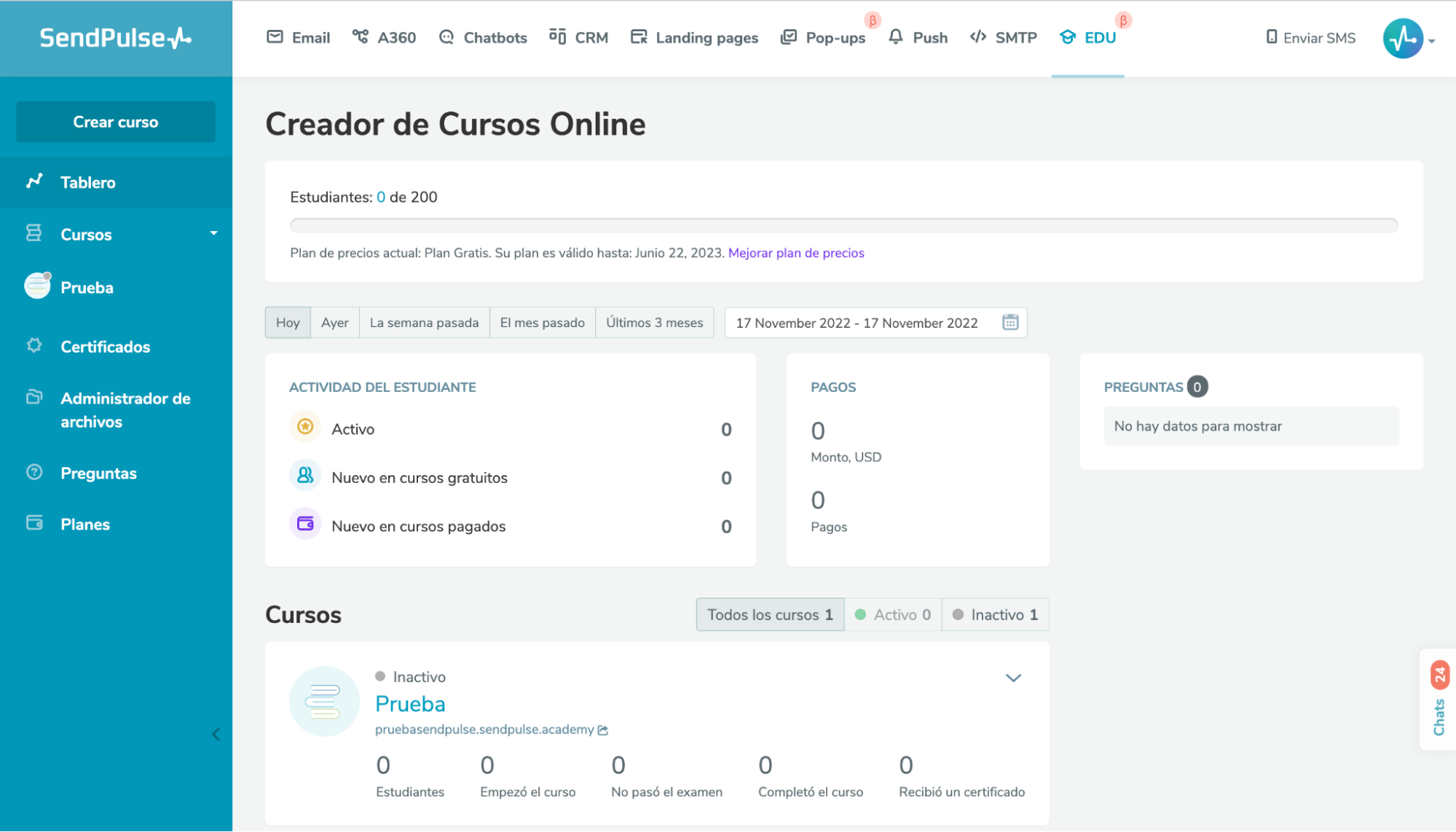 SendPulse te ayudará a crear tu curso para desarrollar habilidades para un currículum SendPulse te ayudará a crear tu curso para desarrollar habilidades para un currículum