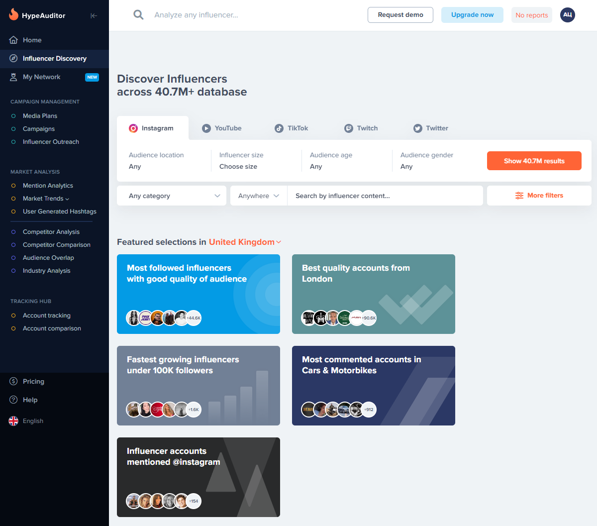 HypeAuditor — сервис для продвижения в Инстаграм с помощью блогеров HypeAuditor — сервис для продвижения в Инстаграм с помощью блогеров