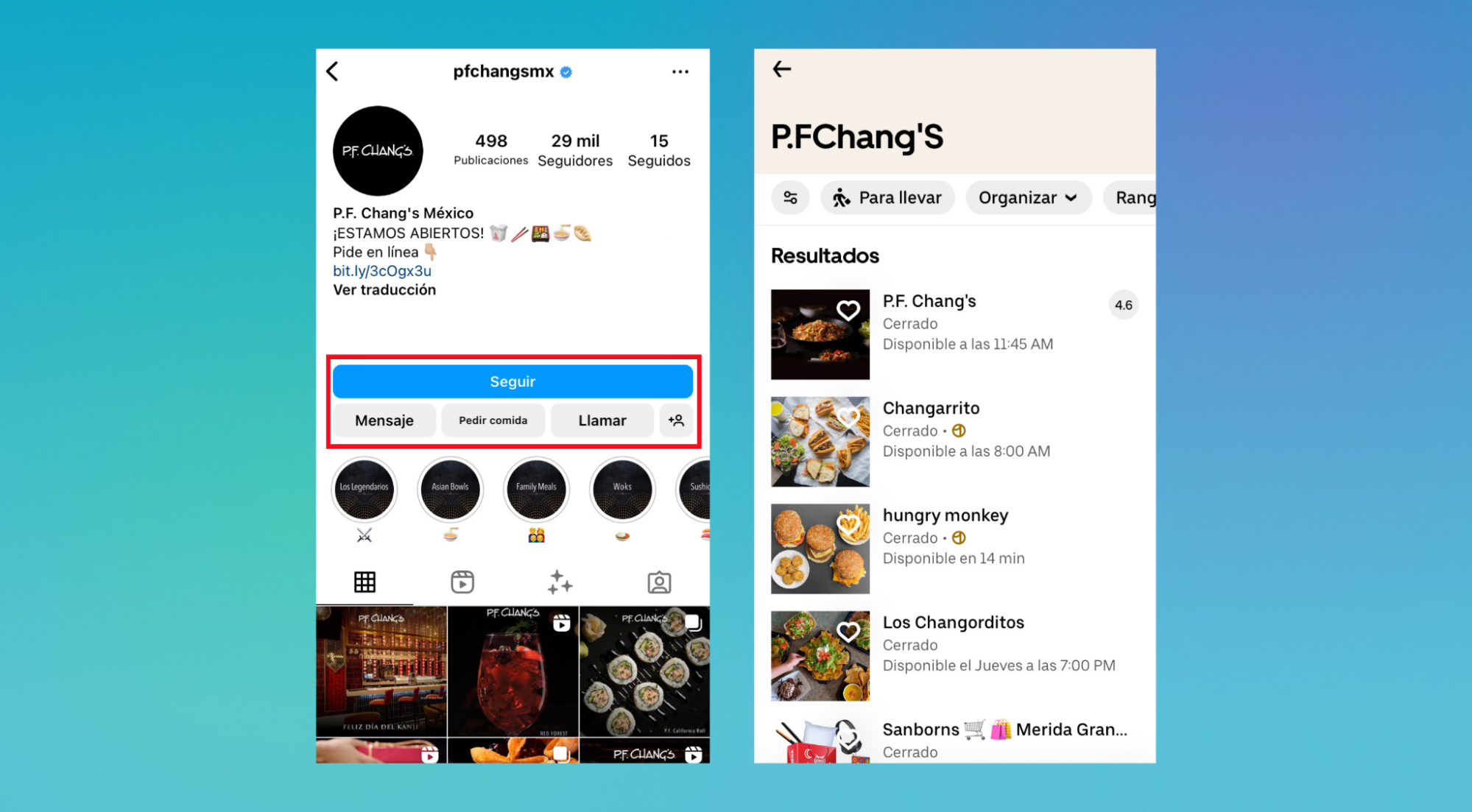 Puedes agregar un enlace en Instagram a un servicio externo