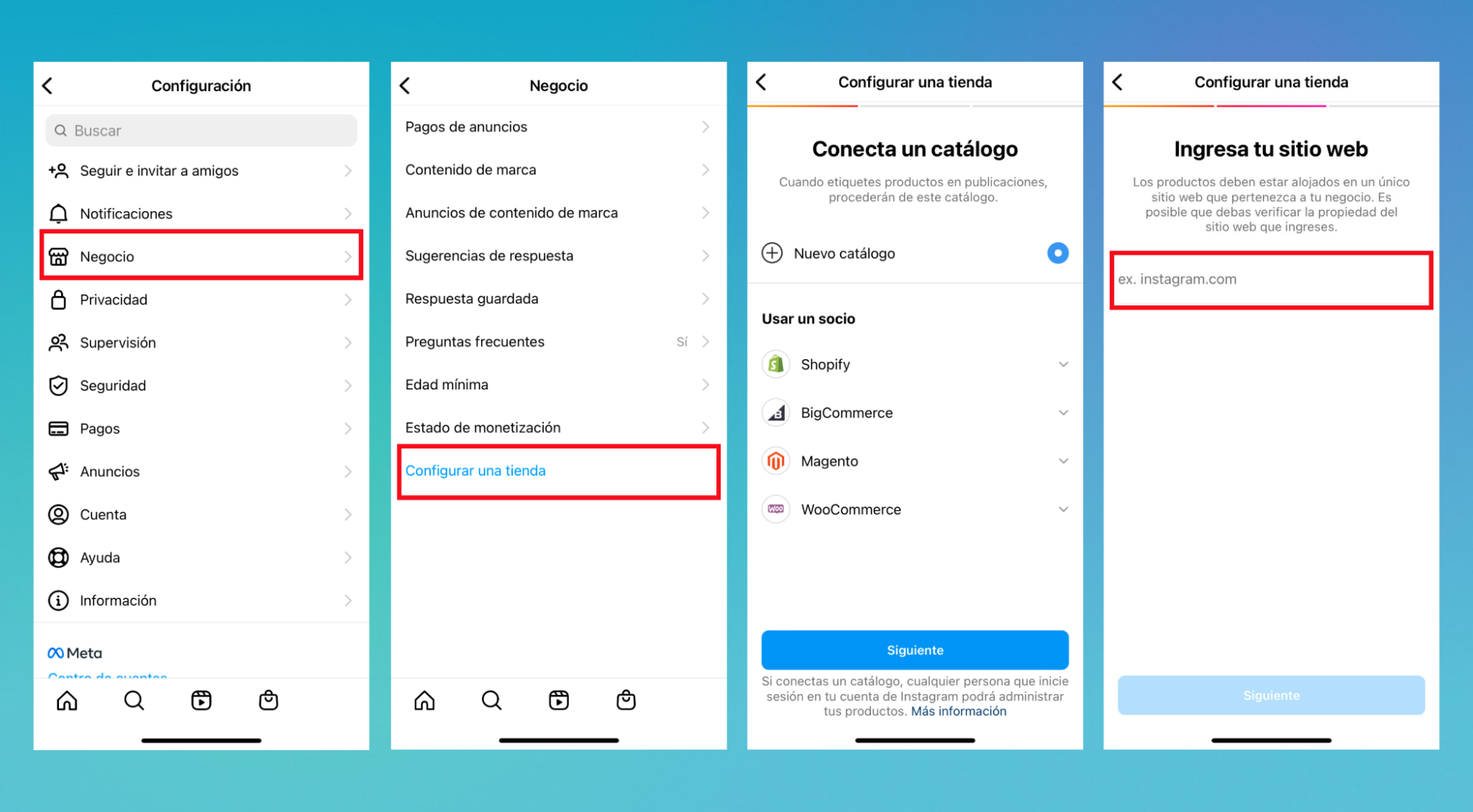 Puedes agregar enlaces en Instagram que dirijan a tu tienda externa