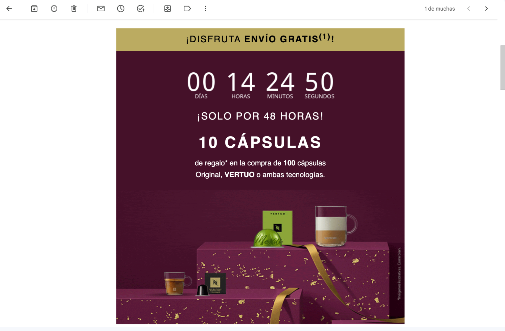 Campaña navideña de email marketing de Nespresso Campaña navideña de email marketing de Nespresso