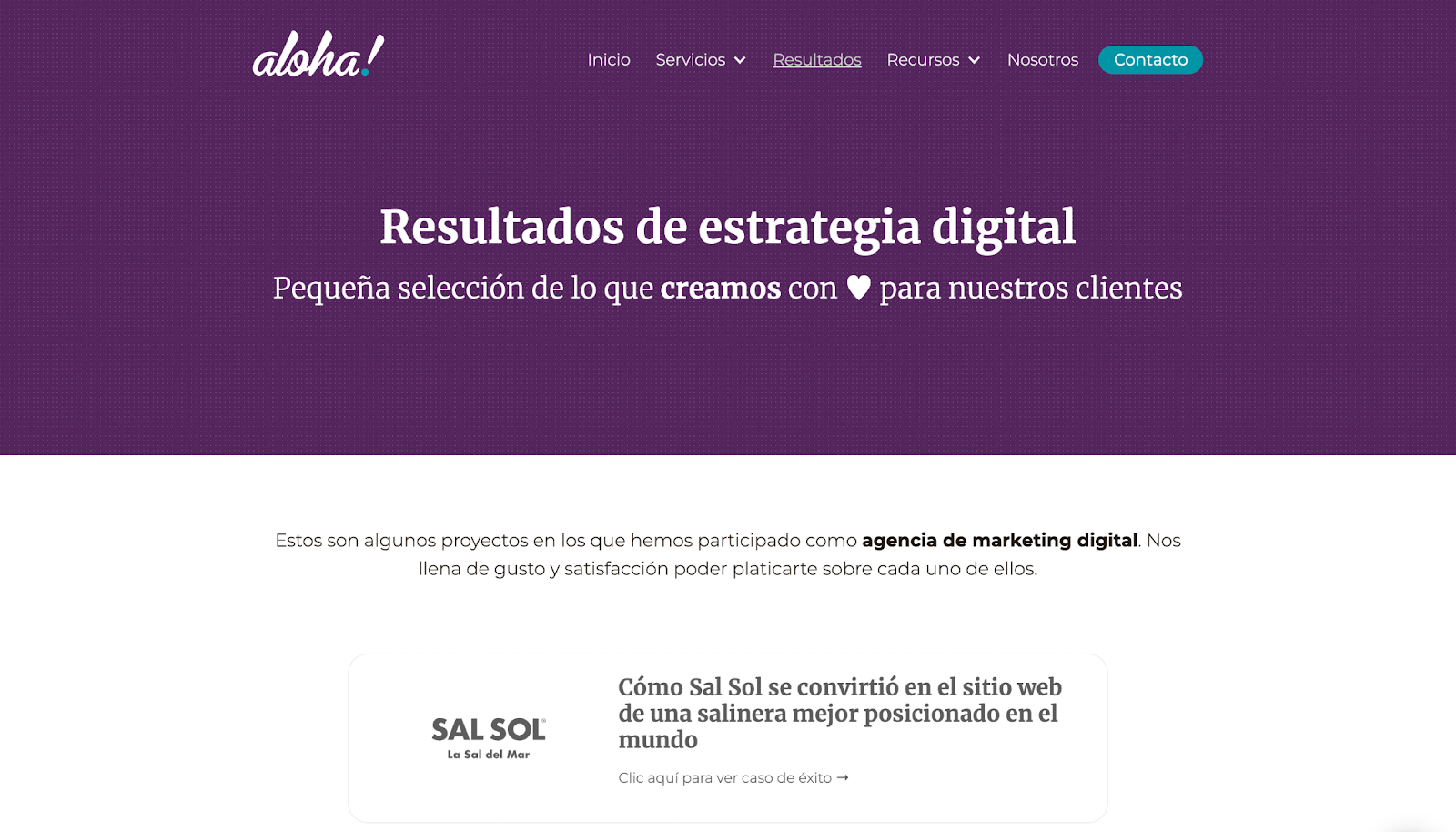 Aloha! es una de las agencias de marketing más exclusivas