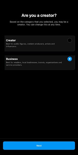 Instagram business page Instagram business page