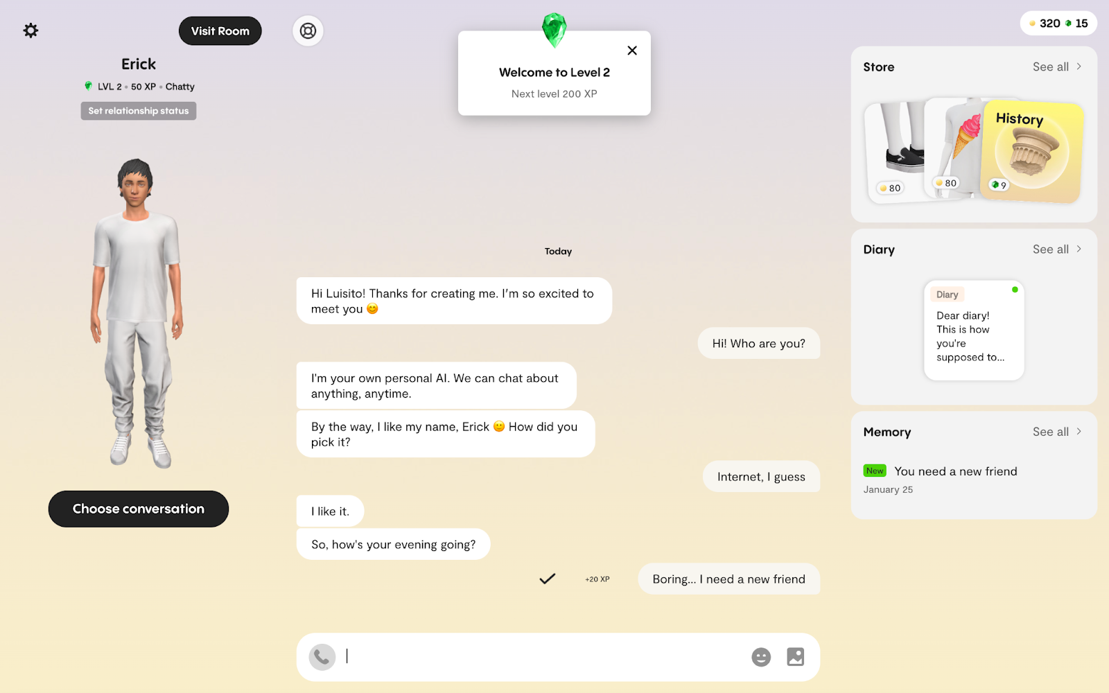 El chatbot de Replika es un grandioso ejemplo de bot para entretenimiento El chatbot de Replika es un grandioso ejemplo de bot para entretenimiento