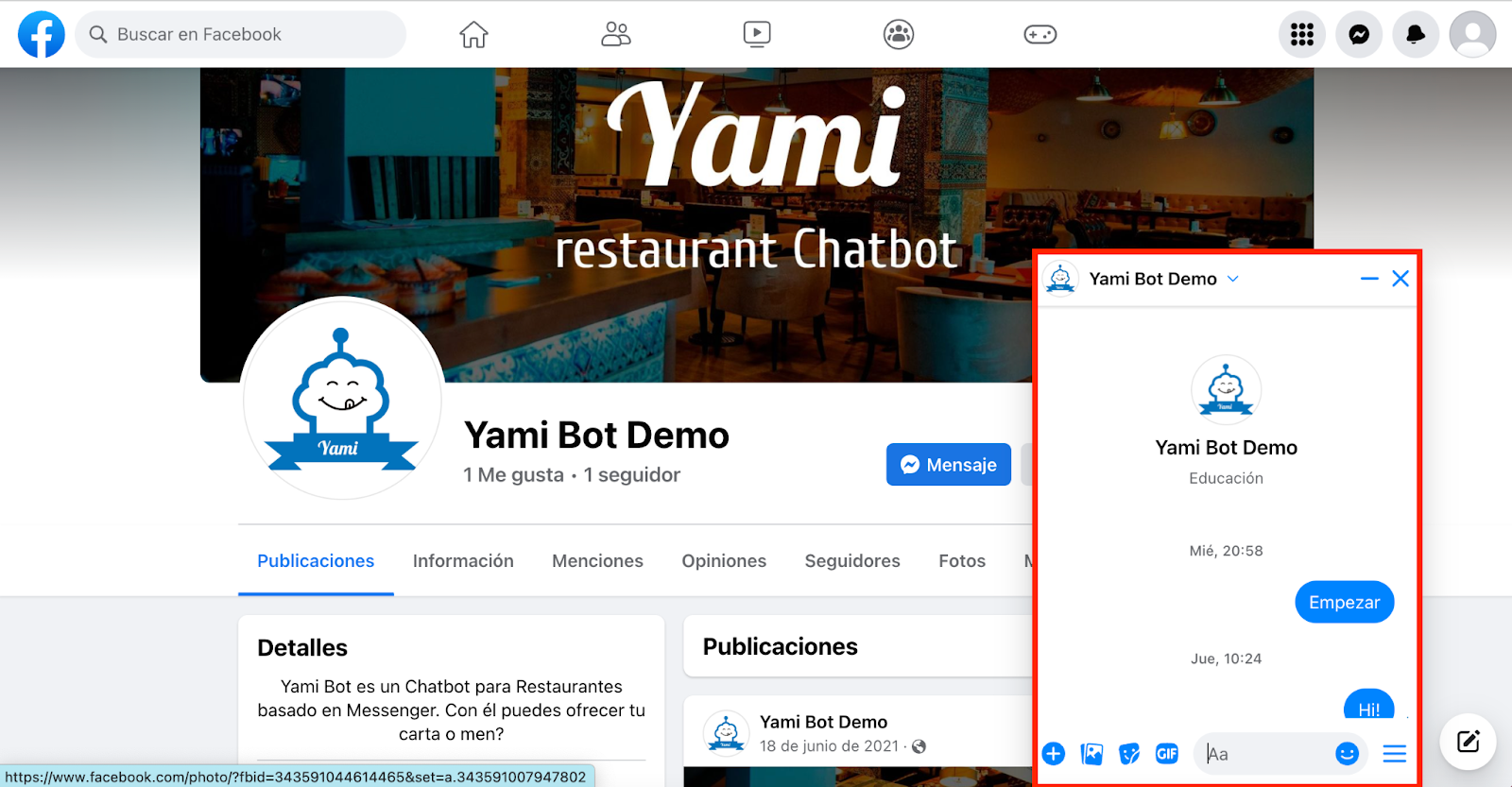 Yami Bot es el perfecto ejemplo de chatbot para Facebook Messenger Yami Bot es el perfecto ejemplo de chatbot para Facebook Messenger