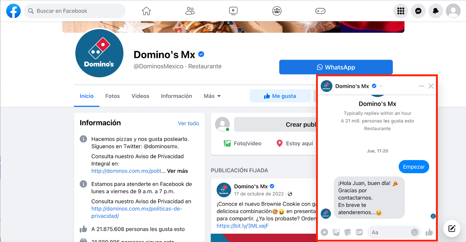 Dominos Pizza tiene uno de los mejores chatbots en la industria de comida Dominos Pizza tiene uno de los mejores chatbots en la industria de comida
